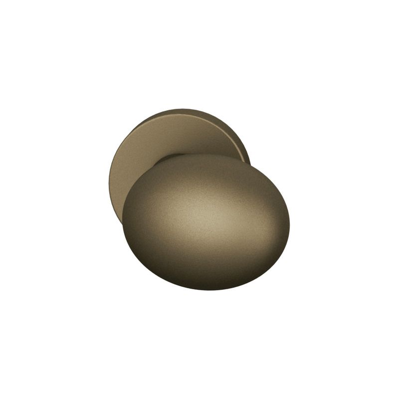 Bouton de porte fixe FSB 0804 sur rosace ronde bronze moyen