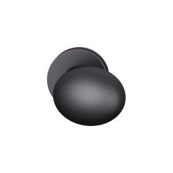 Bouton de porte fixe FSB 0804 sur rosace ronde noir anodisé