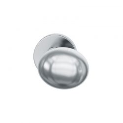 Bouton de porte fixe FSB 0804 sur rosace ronde inox brossé mat