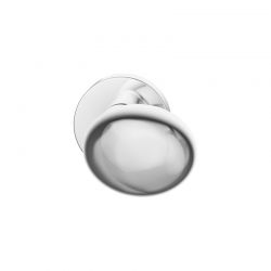 Bouton de porte fixe FSB 0804 sur rosace ronde inox poli