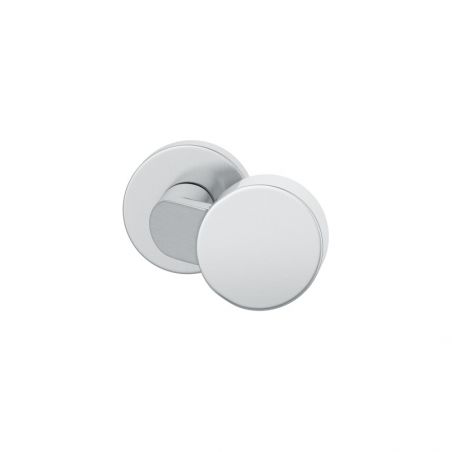 Bouton de porte fixe FSB 0809 sur rosace ronde inox brossé mat