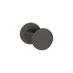 Bouton de porte fixe FSB 0809 sur rosace ronde bronze foncé