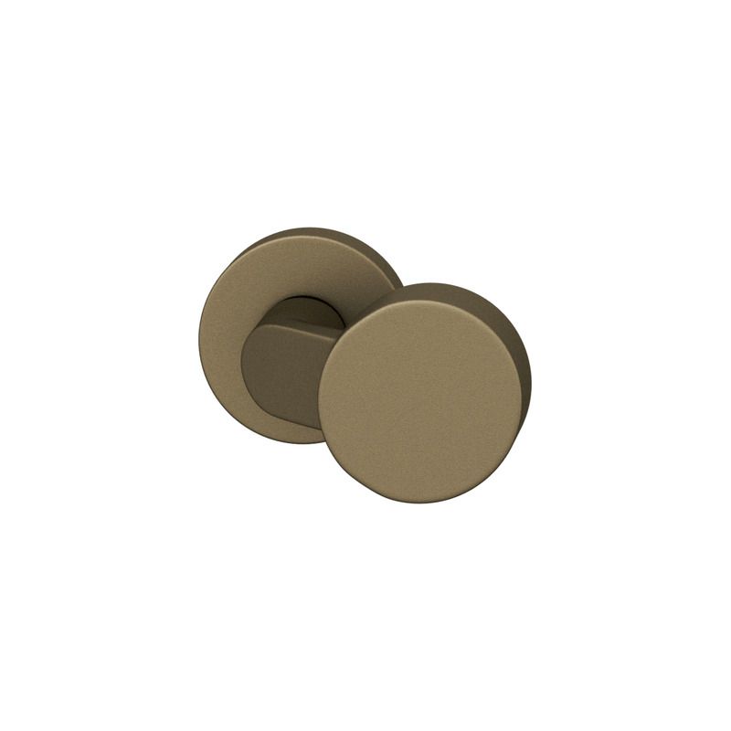 Bouton de porte fixe FSB 0809 sur rosace ronde bronze moyen