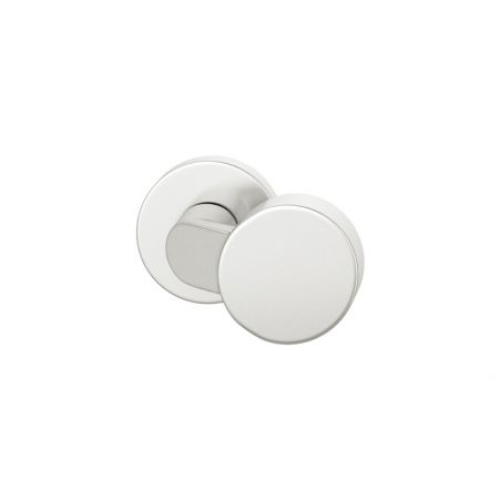 Bouton de porte fixe FSB 0809 sur rosace ronde aluminium naturel
