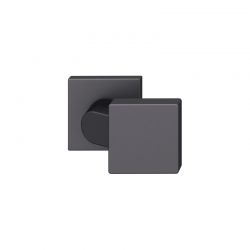Bouton de porte fixe FSB 0812 sur rosace carrée noir anodisé