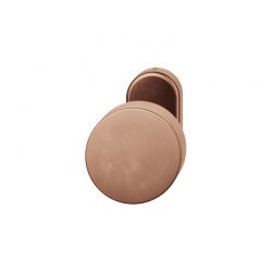 Bouton de porte fixe FSB 0829 sur rosace étroite ovale bronze clair patiné