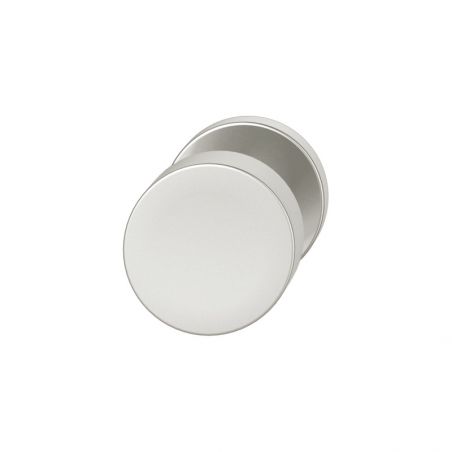Bouton de porte fixe FSB 0829 sur rosace ronde aluminium naturel