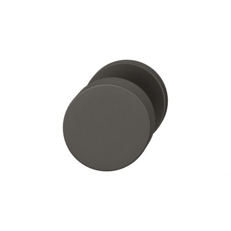 Bouton de porte fixe FSB 0829 sur rosace ronde bronze foncé