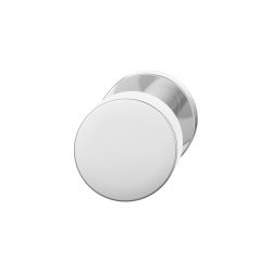Bouton de porte fixe FSB 0829 sur rosace ronde inox poli