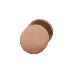 Bouton de porte fixe FSB 0829 sur rosace ronde bronze clair patiné