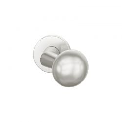 Bouton de porte fixe FSB 0846 sur rosace ronde aluminium naturel