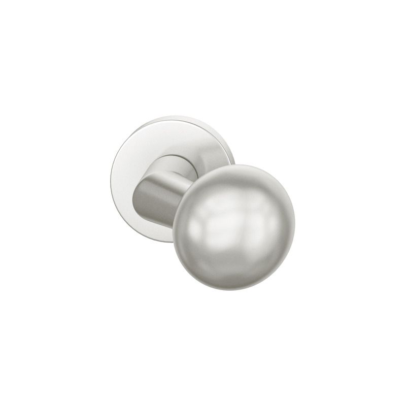 Bouton de porte fixe FSB 0846 sur rosace ronde aluminium naturel