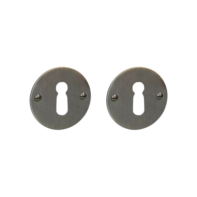 Paar sleutelrozetten BB 069 brons Quincalux