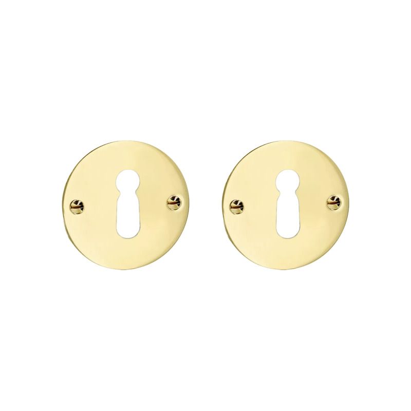 Paire de rosaces pour clé L 069 laiton poli Quincalux