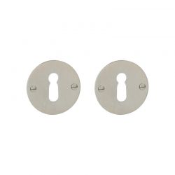 Paire de rosaces pour clé L 069 nickel mat Quincalux