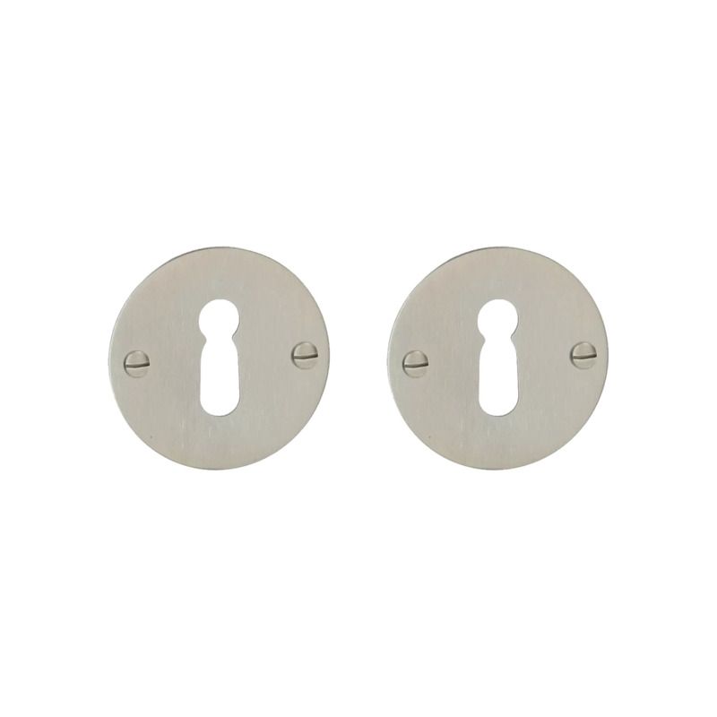 Paire de rosaces pour clé L 069 nickel mat Quincalux