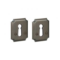 Paire de rosaces pour clé L 086 bronze Quincalux