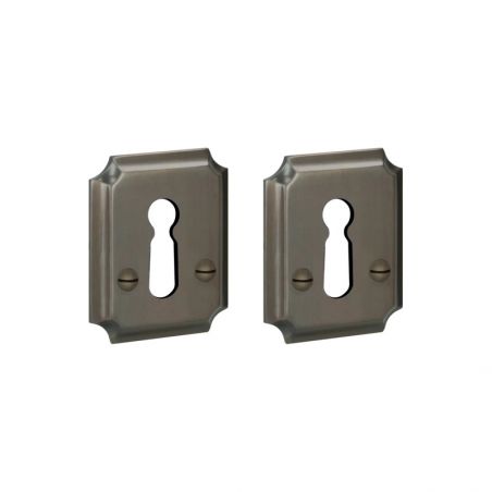Paire de rosaces pour clé L 086 bronze Quincalux