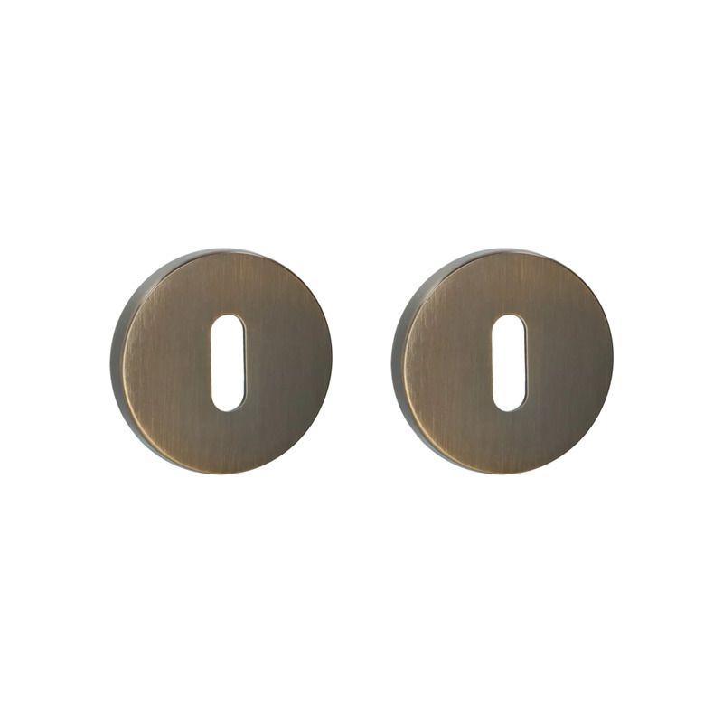 Paire de rosaces pour clé L 167 bronze Quincalux