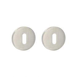 Paire de rosaces pour clé L 167 nickel mat Quincalux