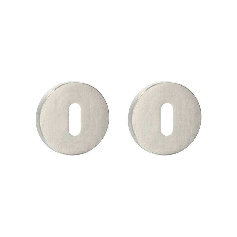 Paire de rosaces pour clé L 167 nickel mat Quincalux