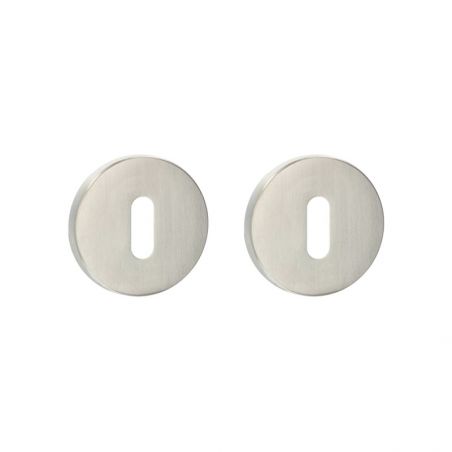 Paire de rosaces pour clé L 167 nickel mat Quincalux