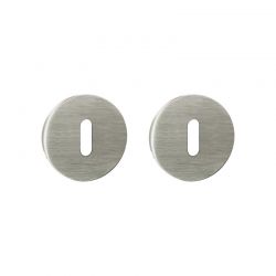 Paire de rosaces pour clé L 197 nickel mat Quincalux