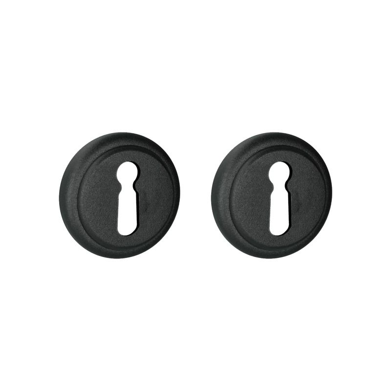 Paire de rosaces pour clé L 324 noir Quincalux