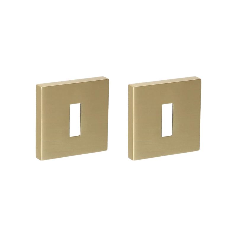 Paar sleutelrozetten BB 700 mat messing Quincalux