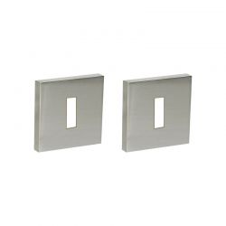 Paire de rosaces pour clé L 700 nickel mat Quincalux