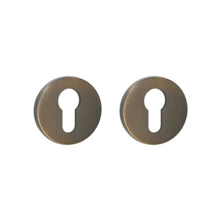 Paire de rosaces pour cylindre I 167 bronze Quincalux