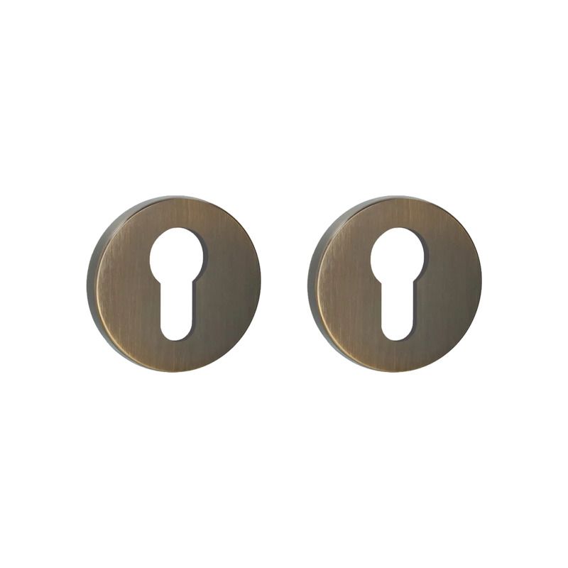 Paire de rosaces pour cylindre I 197 bronze Quincalux