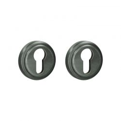 Paire de rosaces pour cylindre I 324 bronze Quincalux