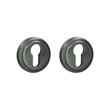 Paire de rosaces pour cylindre I 324 bronze Quincalux