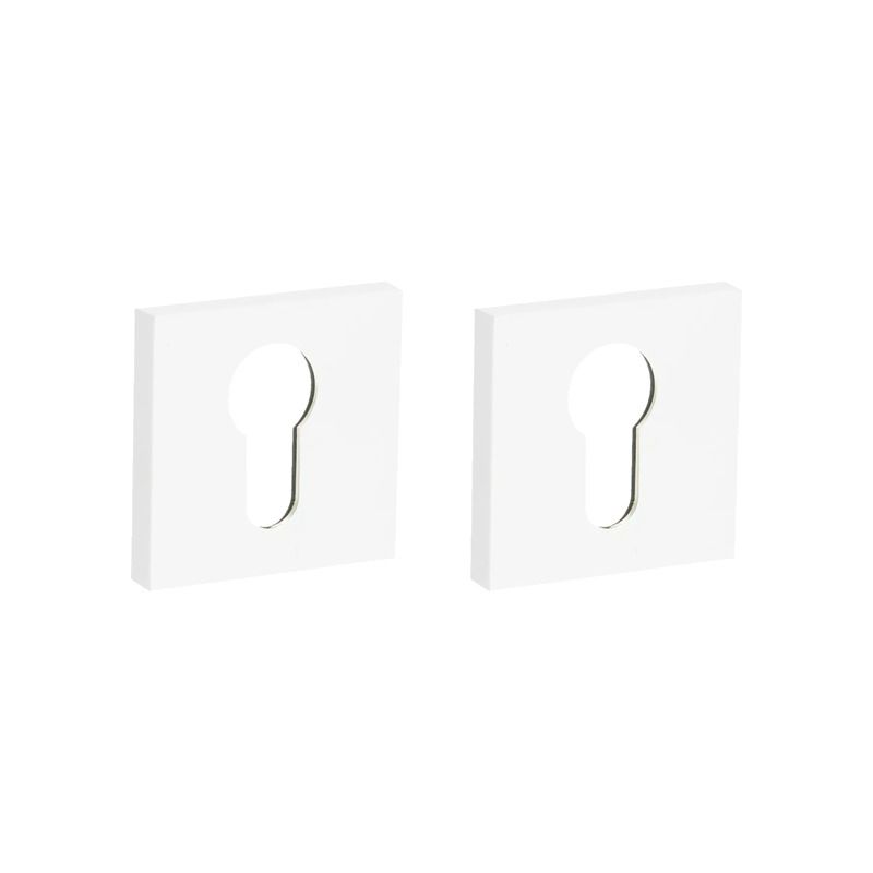 Paire de rosaces pour cylindre I 700 blanc Quincalux