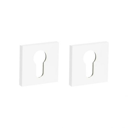 Paire de rosaces pour cylindre I 700 blanc Quincalux