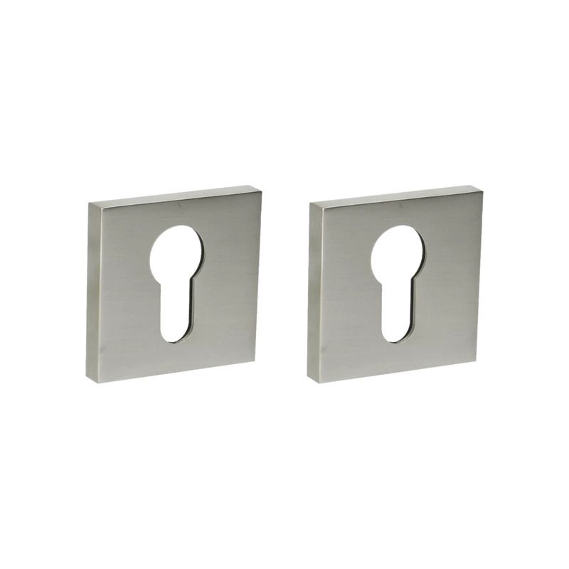 Paire de rosaces pour cylindre I 700 nickel mat Quincalux