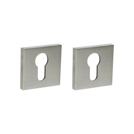 Paire de rosaces pour cylindre I 700 nickel mat Quincalux