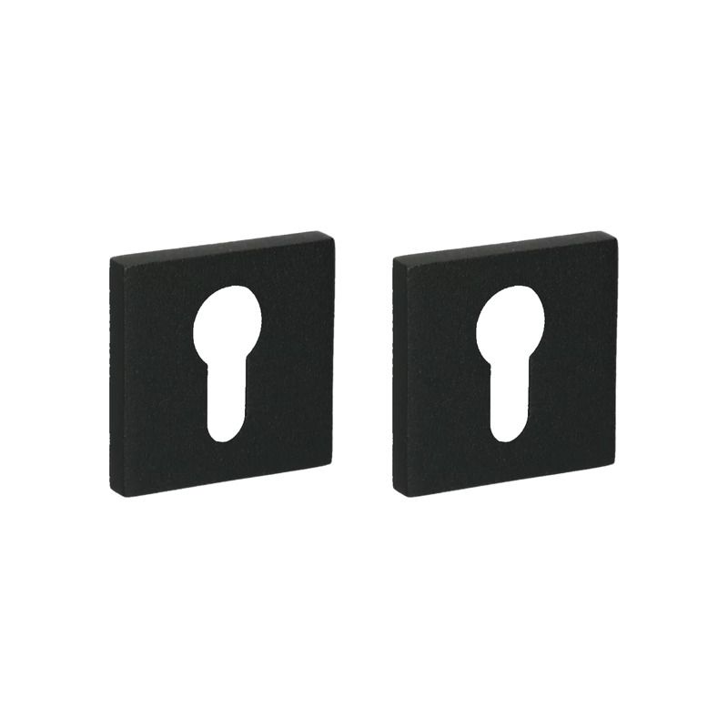 Paire de rosaces pour cylindre I 700 noir Quincalux