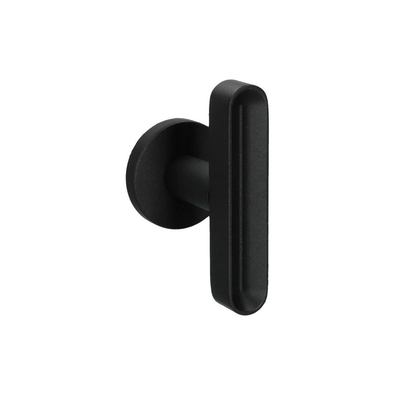 Poignée de porte Como T noir Quincalux
