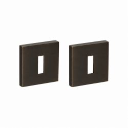 Paar sleutelrozetten BB 700 donker brons Quincalux