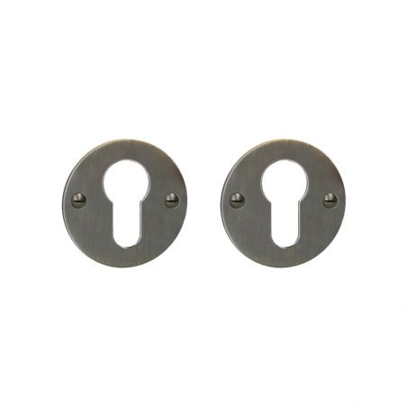 Paire de rosaces pour cylindre I 069 bronze ciré Quincalux