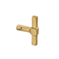 Bouton de meuble Cross or vieilli Jolie