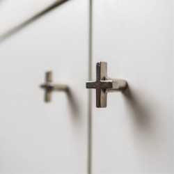 Bouton de meuble bronze blanc DAUBY PCRO WB