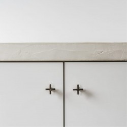 Bouton de meuble bronze blanc DAUBY PCRO WB