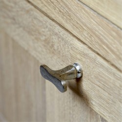 Bouton de meuble bronze blanc DAUBY PBU 37 WB
