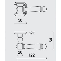 Poignée de porte Pros-eco PE641009 finition noir