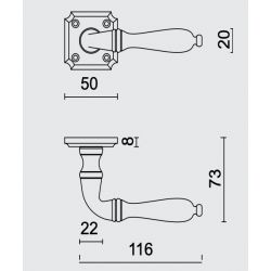 Poignée de porte Pros-eco PE639309 finition noir