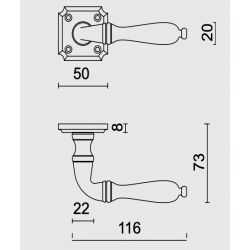 Poignée de porte Pros-eco PE639300 finition inox brossé