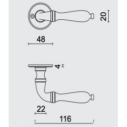 Poignée de porte Pros-eco PE6419003 finition inox brossé